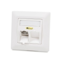 Roseta Modulo50, Categoría 6A, 2xRJ45/s, montaje empotrado, jacks keystone incluidos
