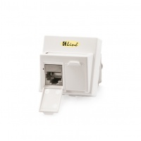 Roseta Modulo45, Categoría 6A, 2xRJ45/s, montaje en ducto, jacks keystone incluidos