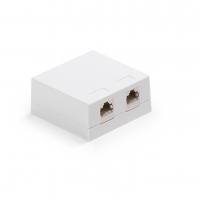 Caja para superficie, Categoría 6A , 2xRJ45/s, jacks keystone incluidos
